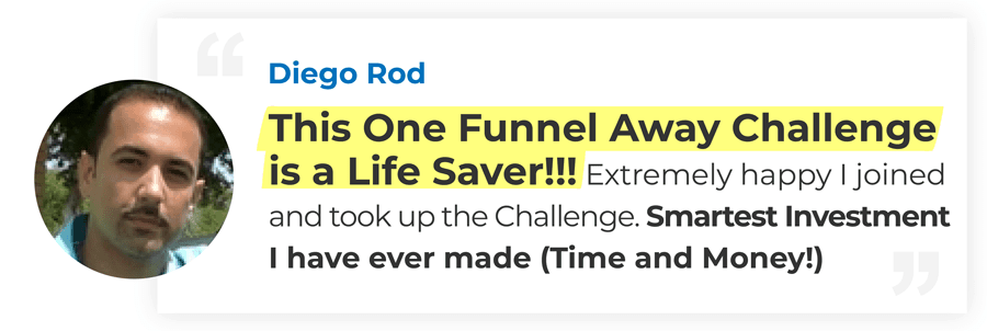 One Funnel Away Challenge Testimonial